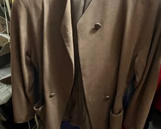 Camel Wool Blend Collarless Blazer with Patch Pockets