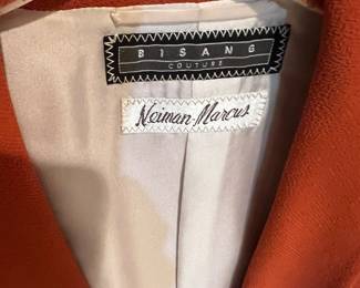 Bisang Couture Rust Wool Coat for Neiman Marcus