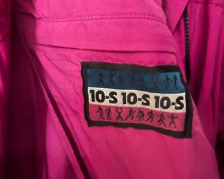 10-S Hot Pink Nylon Tennis Jacket with Brand Patch