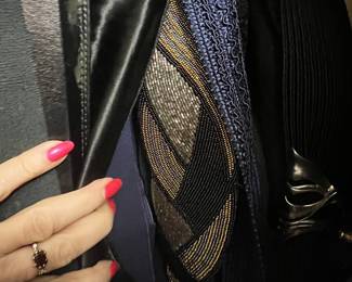 Beaded Evening Jacket with Pleated Detail and Soutache Trim