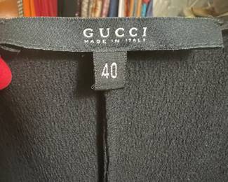Black Gucci Italian Crepe Garment Size 40