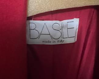 Red Wool Coat Made in Italy by Basile