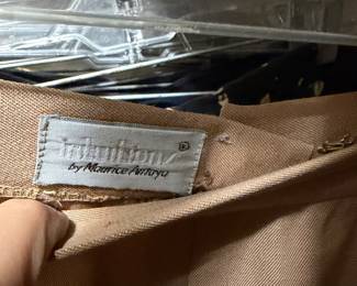 Maurice Antaya Camel Wool Twill Skirt