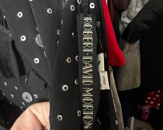 Robert-David Morton Polka Dot Jersey Evening Dress