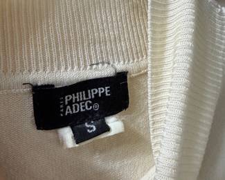Cream Ribbed Knit Philippe Adec Paris Top