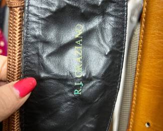 R.J. Graziano Black Crinkle Leather Handbag