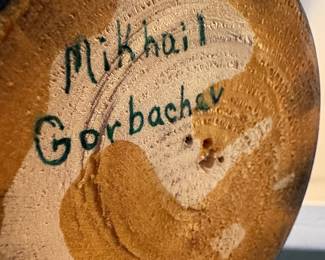 $40, Mikhail Gorbachev Hand-Painted Russian Wooden Collectible