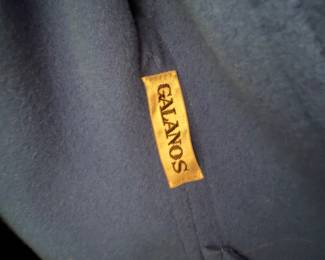 Navy Wool Garment with Galanos Designer Label
