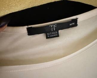 Cream Jersey Knit Top Made in Canada