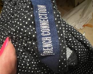 French Connection Black Polka Dot Patterned Top
