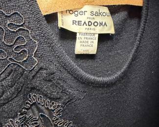 Roger Sakoun pour Readona Paris Knit Top with Applique