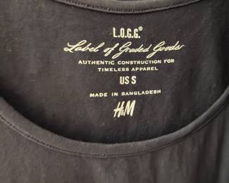 Black Cotton Crew Neck Shirt by L.O.G.G. H&M