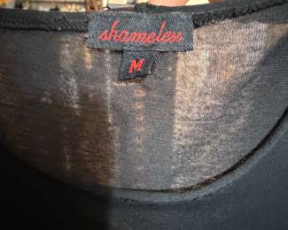 Shameless Black Sheer Knit Top Size Medium