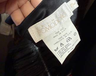 Black Silk Pomodoro Sleeveless Dress Made in USA