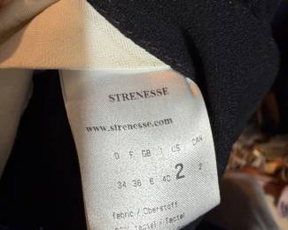 Strenesse Black Tactel Tailored Jacket Size 2