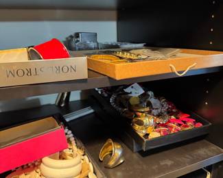 Collection of Gold Tone and Enamel Costume Jewelry
