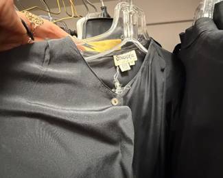 Charcoal Silk Blouse by Shoppe Amber Interiors