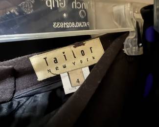 Tailor New York Black Wool Blend Trousers Size 4