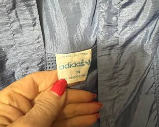 Blue Nylon Adidas Trefoil Track Jacket