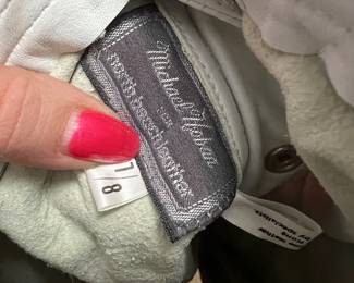 Michael Hoban North Beach Leather White Jacket
