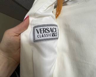 White Versace Classic V2 Tailored Jacket