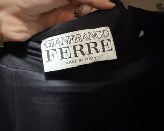 Gianfranco Ferre Black Wool Skirt Made in Italy