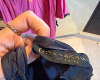 Donna Karan Signature Black Silk Jersey Top