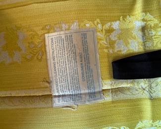 Yellow Floral Damask Upholstered Armchair