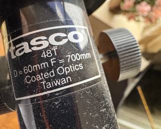 $200, Tasco 48T 60mm Astronomical Refractor Telescope with Tripod & Eyepieces