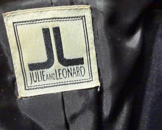Julie and Leonard Black Wool Evening Coat