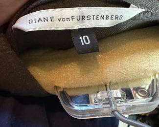 Diane von Furstenberg Olive Green Jersey Knit Garment