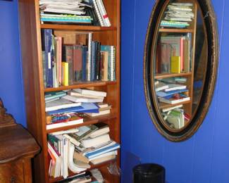 Books oval mirror