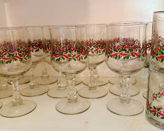 Libby Arby Christmas Glassware