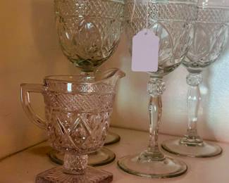 Cristal D’ Arques Durand Wine/Water Glasses total 9