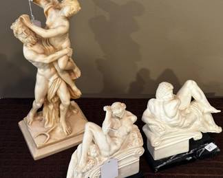 A. Santini Bookends and Sculptures- made in Italy
