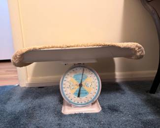 Vintage nursery baby scale