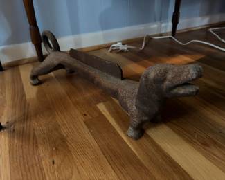 Antique cast iron figural boot scraper