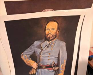 Print of a Civil War officer portrait