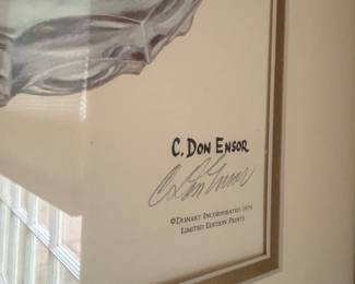 C. Don Ensor signed and numbered limited edition framed art print
