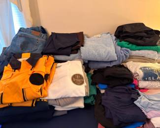Men's clothing, jeans, shirts and casual wear