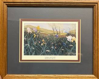 Fred Weiser "Indigo and Gold" Wildlife Print