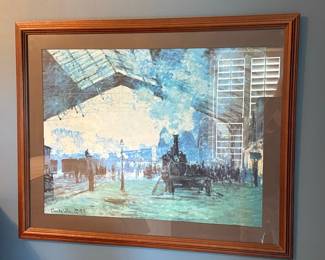 Claude Monet Train Station Print