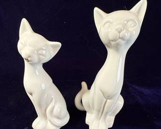 Mid-Century Ceramic Cat Figurines - Japan