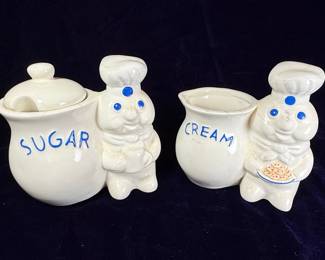 Pillsbury Doughboy Sugar and Creamer Set