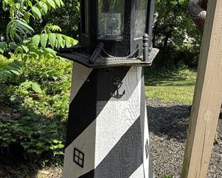 Amish-Made Cape Hatteras Style Lighthouse Garden Accent