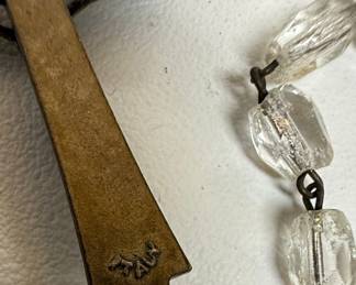 Vintage Sterling Silver Crystal Rosary with Miraculous Medal Center