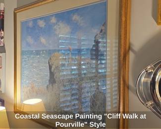 Coastal Seascape Painting Cliff Walk at Pourville Style