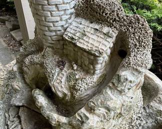 Concrete Lighthouse and Cottage Fountain