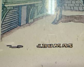 J. Dumas Style Street Scene Prints (Pair)
