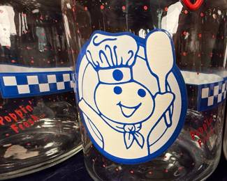 Pillsbury Doughboy "Poppin' Fresh" Glass Jars (Set of 3)
